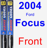 Front Wiper Blade Pack for 2004 Ford Focus - Vision Saver