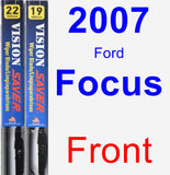 Front Wiper Blade Pack for 2007 Ford Focus - Vision Saver