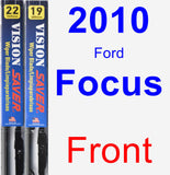 Front Wiper Blade Pack for 2010 Ford Focus - Vision Saver