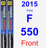 Front Wiper Blade Pack for 2015 Ford F-550 - Vision Saver