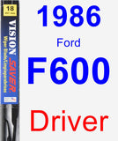 Driver Wiper Blade for 1986 Ford F600 - Vision Saver