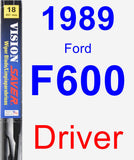 Driver Wiper Blade for 1989 Ford F600 - Vision Saver