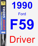 Driver Wiper Blade for 1990 Ford F59 - Vision Saver