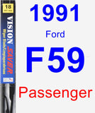 Passenger Wiper Blade for 1991 Ford F59 - Vision Saver