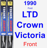 Front Wiper Blade Pack for 1990 Ford LTD Crown Victoria - Vision Saver