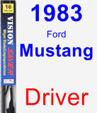 Driver Wiper Blade for 1983 Ford Mustang - Vision Saver