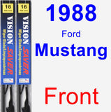 Front Wiper Blade Pack for 1988 Ford Mustang - Vision Saver