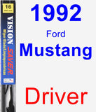 Driver Wiper Blade for 1992 Ford Mustang - Vision Saver