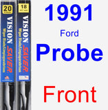 Front Wiper Blade Pack for 1991 Ford Probe - Vision Saver