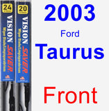 Front Wiper Blade Pack for 2003 Ford Taurus - Vision Saver