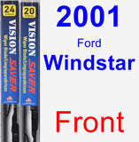 Front Wiper Blade Pack for 2001 Ford Windstar - Vision Saver