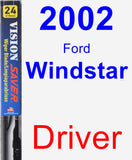 Driver Wiper Blade for 2002 Ford Windstar - Vision Saver