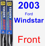 Front Wiper Blade Pack for 2003 Ford Windstar - Vision Saver