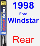 Rear Wiper Blade for 1998 Ford Windstar - Vision Saver