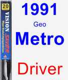 Driver Wiper Blade for 1991 Geo Metro - Vision Saver