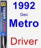 Driver Wiper Blade for 1992 Geo Metro - Vision Saver