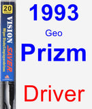 Driver Wiper Blade for 1993 Geo Prizm - Vision Saver