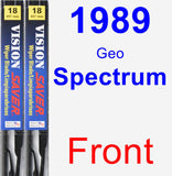 Front Wiper Blade Pack for 1989 Geo Spectrum - Vision Saver