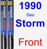 Front Wiper Blade Pack for 1990 Geo Storm - Vision Saver