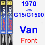 Front Wiper Blade Pack for 1970 GMC G15/G1500 Van - Vision Saver