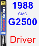 Driver Wiper Blade for 1988 GMC G2500 - Vision Saver