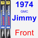 Front Wiper Blade Pack for 1974 GMC Jimmy - Vision Saver