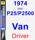 Driver Wiper Blade for 1974 GMC P25/P2500 Van - Vision Saver