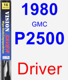 Driver Wiper Blade for 1980 GMC P2500 - Vision Saver