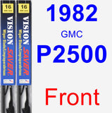 Front Wiper Blade Pack for 1982 GMC P2500 - Vision Saver