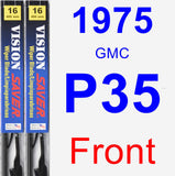 Front Wiper Blade Pack for 1975 GMC P35 - Vision Saver