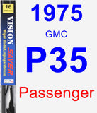 Passenger Wiper Blade for 1975 GMC P35 - Vision Saver