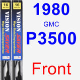 Front Wiper Blade Pack for 1980 GMC P3500 - Vision Saver