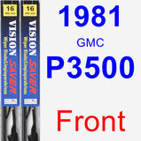 Front Wiper Blade Pack for 1981 GMC P3500 - Vision Saver