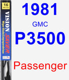 Passenger Wiper Blade for 1981 GMC P3500 - Vision Saver