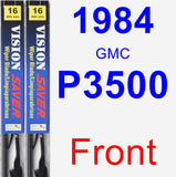 Front Wiper Blade Pack for 1984 GMC P3500 - Vision Saver