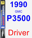 Driver Wiper Blade for 1990 GMC P3500 - Vision Saver