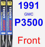 Front Wiper Blade Pack for 1991 GMC P3500 - Vision Saver