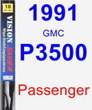 Passenger Wiper Blade for 1991 GMC P3500 - Vision Saver