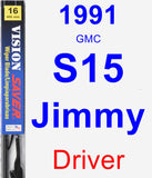 Driver Wiper Blade for 1991 GMC S15 Jimmy - Vision Saver