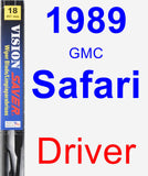 Driver Wiper Blade for 1989 GMC Safari - Vision Saver