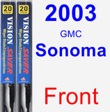 Front Wiper Blade Pack for 2003 GMC Sonoma - Vision Saver