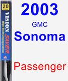 Passenger Wiper Blade for 2003 GMC Sonoma - Vision Saver