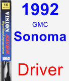 Driver Wiper Blade for 1992 GMC Sonoma - Vision Saver