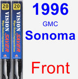 Front Wiper Blade Pack for 1996 GMC Sonoma - Vision Saver