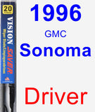 Driver Wiper Blade for 1996 GMC Sonoma - Vision Saver