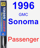 Passenger Wiper Blade for 1996 GMC Sonoma - Vision Saver