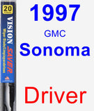 Driver Wiper Blade for 1997 GMC Sonoma - Vision Saver