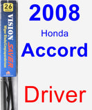 Driver Wiper Blade for 2008 Honda Accord - Vision Saver