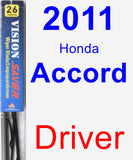 Driver Wiper Blade for 2011 Honda Accord - Vision Saver