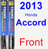 Front Wiper Blade Pack for 2013 Honda Accord - Vision Saver